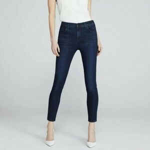 J Brand Alana High Rise Cropped Skinny Jeans in Dark Vibes